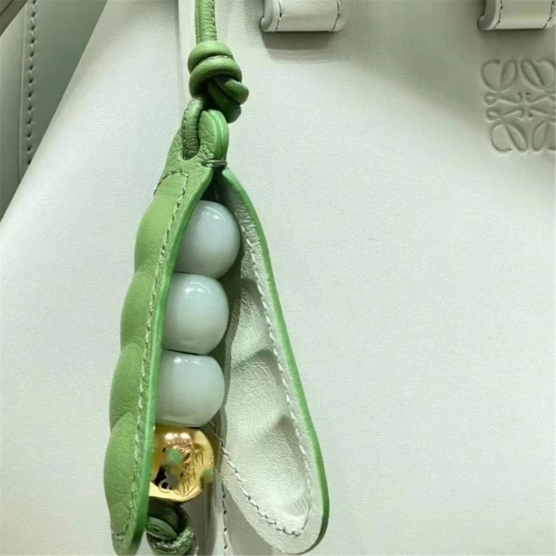 Women Girls Delightful Pea Shaped Hanging Ornament Versatile and Colorful Key Holder Accessory for Bags and Phones Decoration