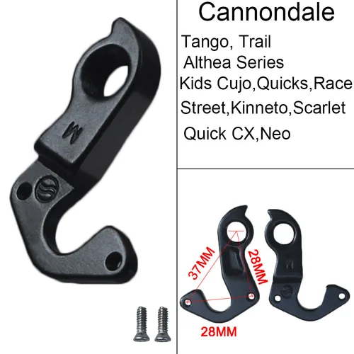 Imagen 2 del producto Colgador de cambio de bicicleta para Cannondale KP284 Trail SL Kids Rush 29er CAAD8 Tesoro Tango Synapse aleación serie mech Dropout