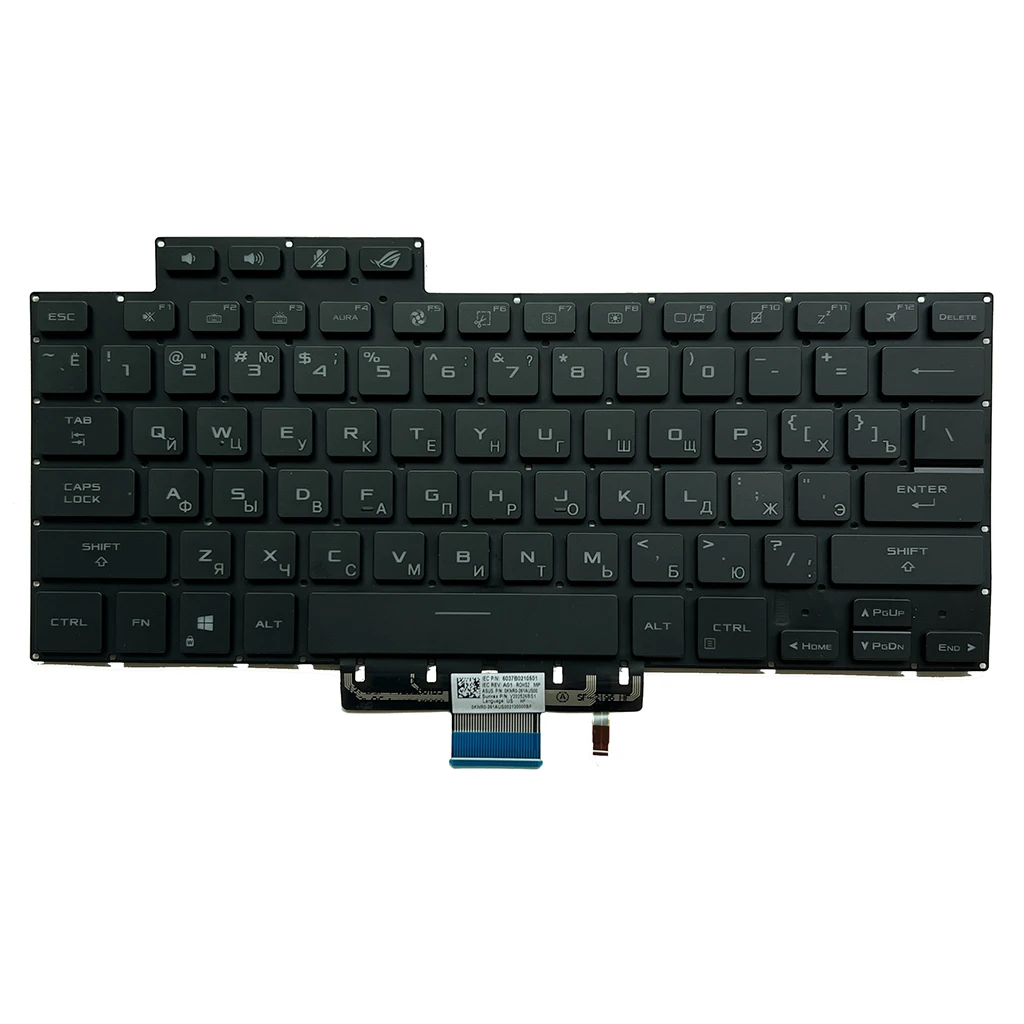 Keyboard Backlit RGB AS Rusia baru UNTUK Asus Zephyrus ROG 16 G16 GA503 GA503QR GU603 GU603HM 2021 tahun