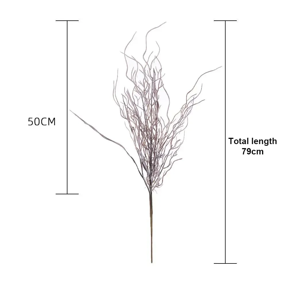 5 Pcs Artificial Plants Rushes Grass Plastic Flocking Coral Grass Christmas Branches Fake Plants for Wedding Party Home Display