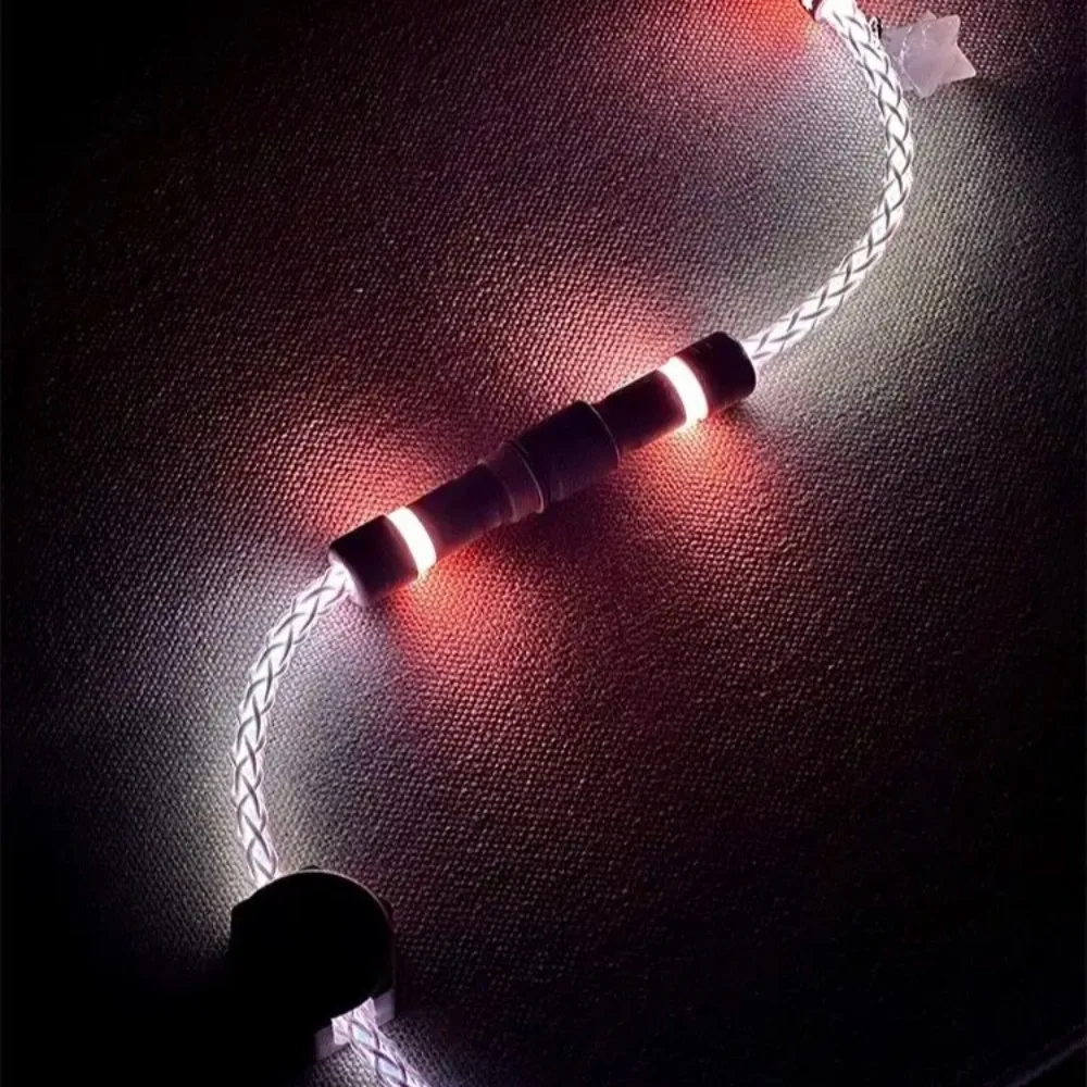 UNKNOWN ERROR D25 Keyboard Cable Braided Single Crystal USB-A to Type-C Aviation Plug Connector Desk Setup Accessories Gift