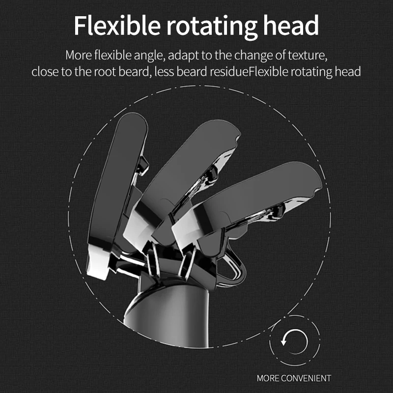 Men's Shaver S604L 5-layer Spot Welding Matrix Cutter Head Replace Razor Head 1 Metal rubbe Handle 2 Rotatable Replaceable Blade