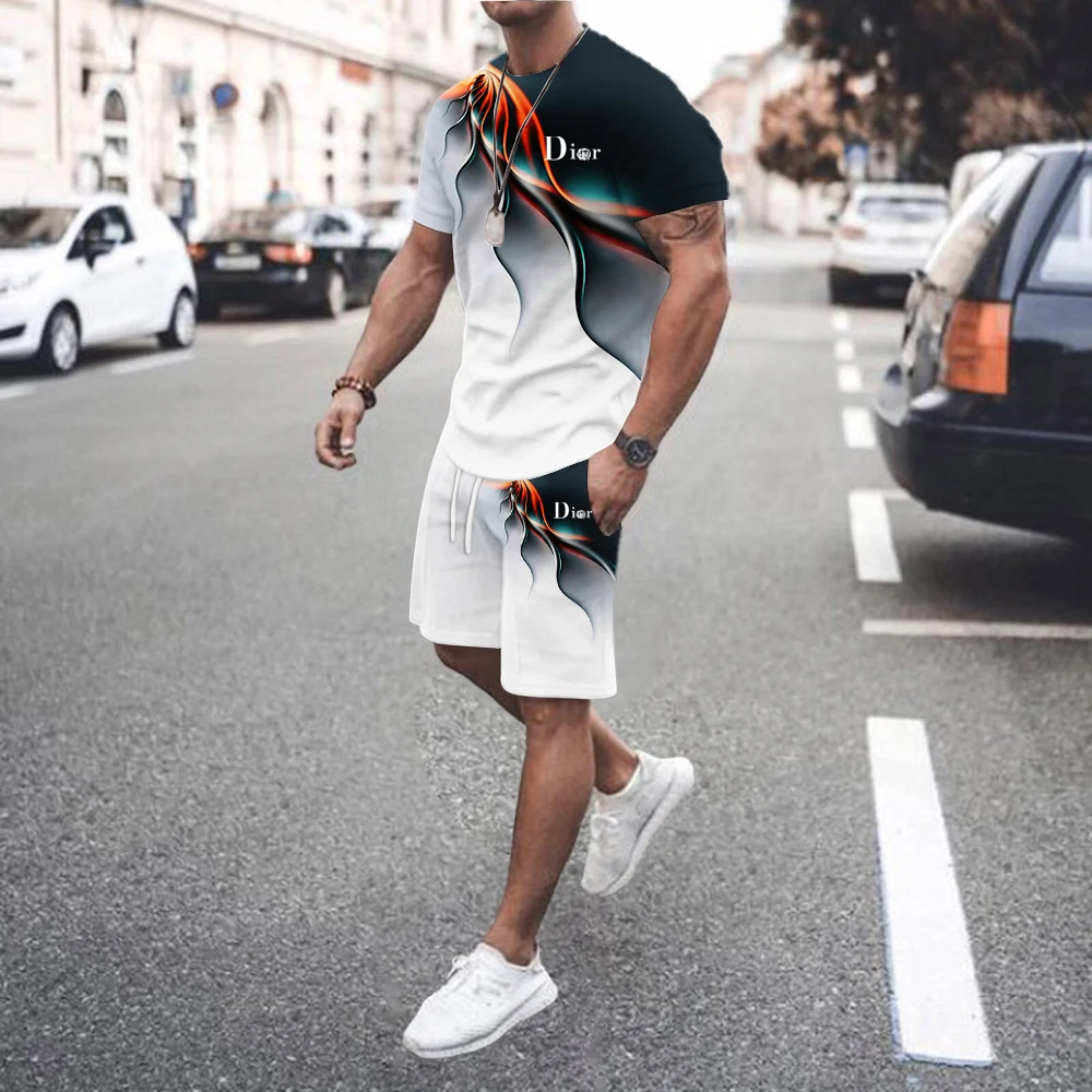 

Y2K Summer Luxury Big-name 3D Digital Printing Men's Suit Fashion Casual Wear Unisex Breathable and Comfortable Men's Suit
