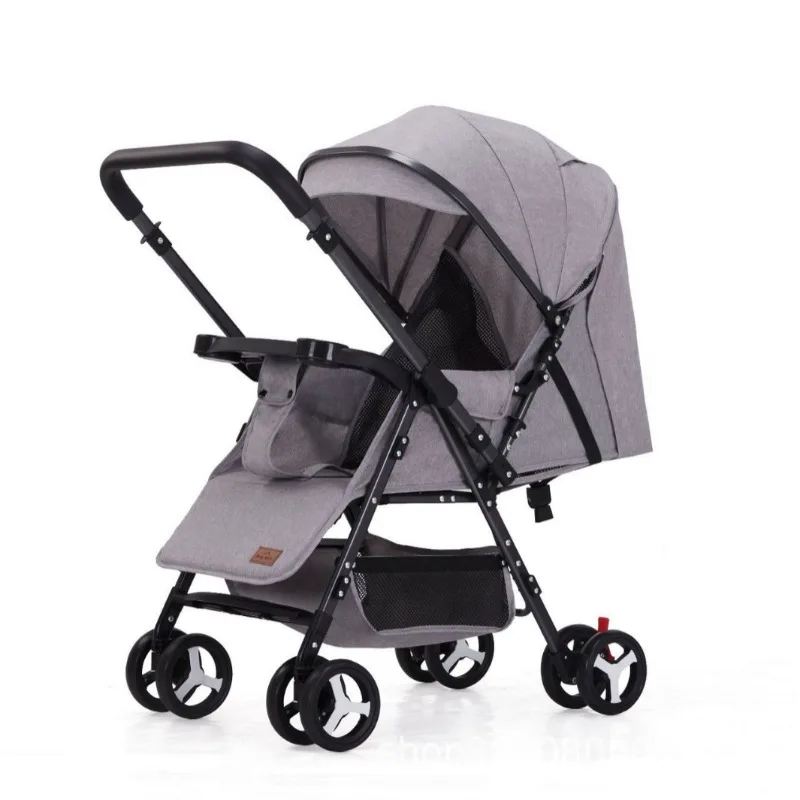 Baby strollers, bicycles, combinable, sitting, reclining, portable folding, two-child, double detachable baby stroller