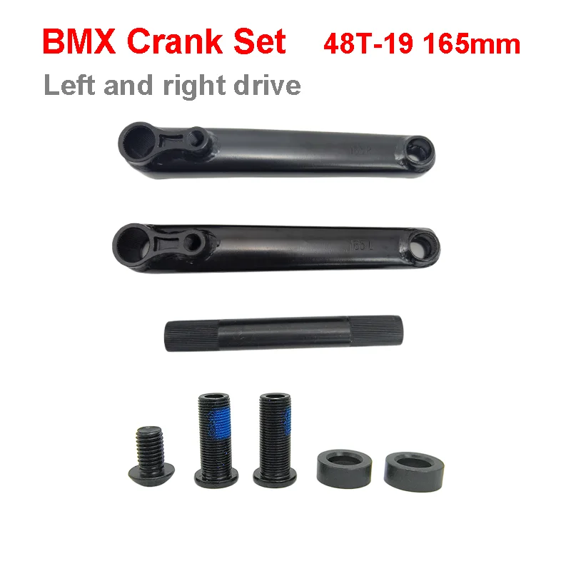 

Комплект шатунов VOLE BMX 48T 165 мм CRMO с осью 19 мм, отверстием под педаль 9/16 дюйма, совместимый с каретками Mid/Euro/Spanish/American BB, аксессуары для велосипедов