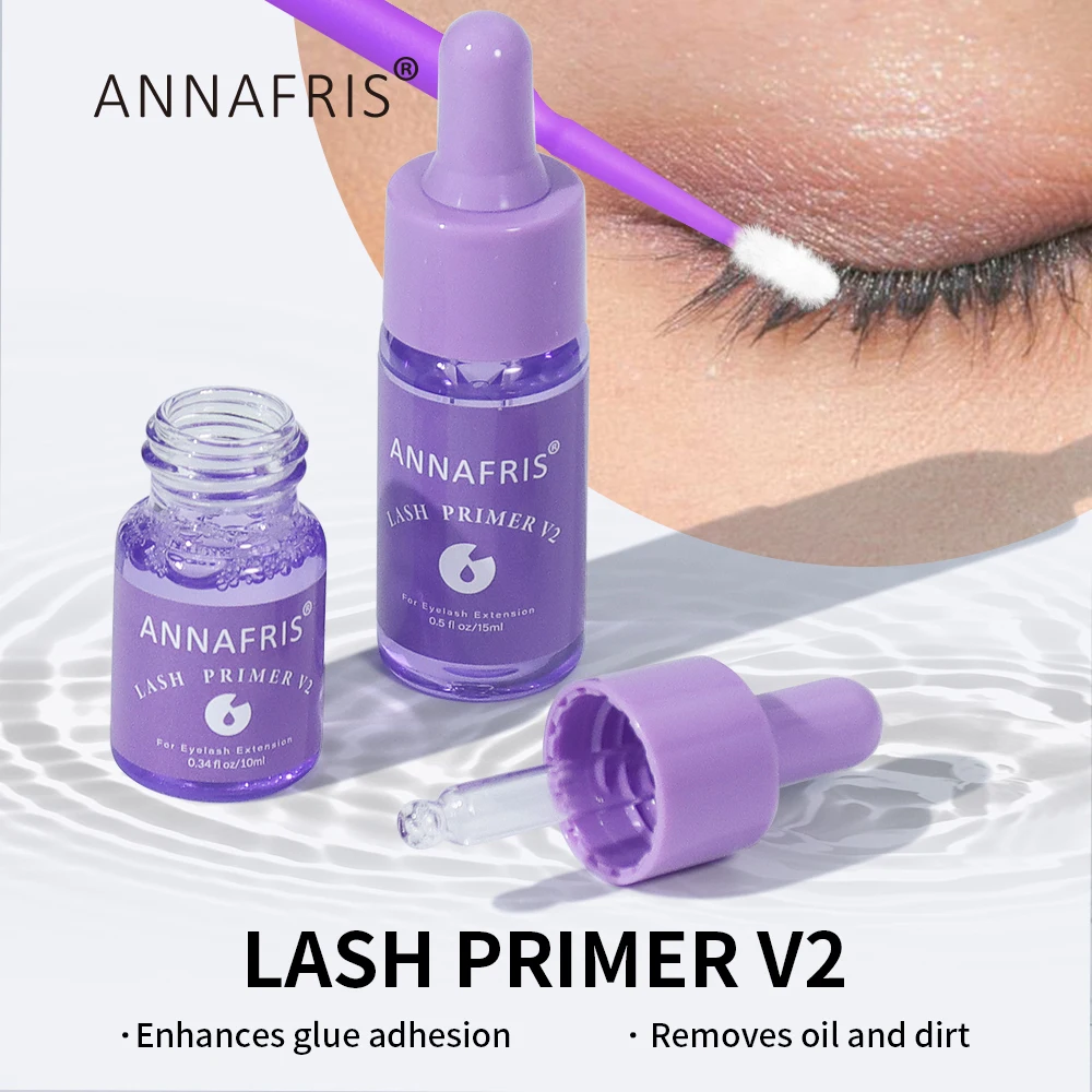 ANNAFRIS 10 ml/15 ml Wimpernverlängerungskleber-Grundierung Erhöhen Sie den Bonding-Wimpernkleber Bessere Retention Primer-Verlängerungen