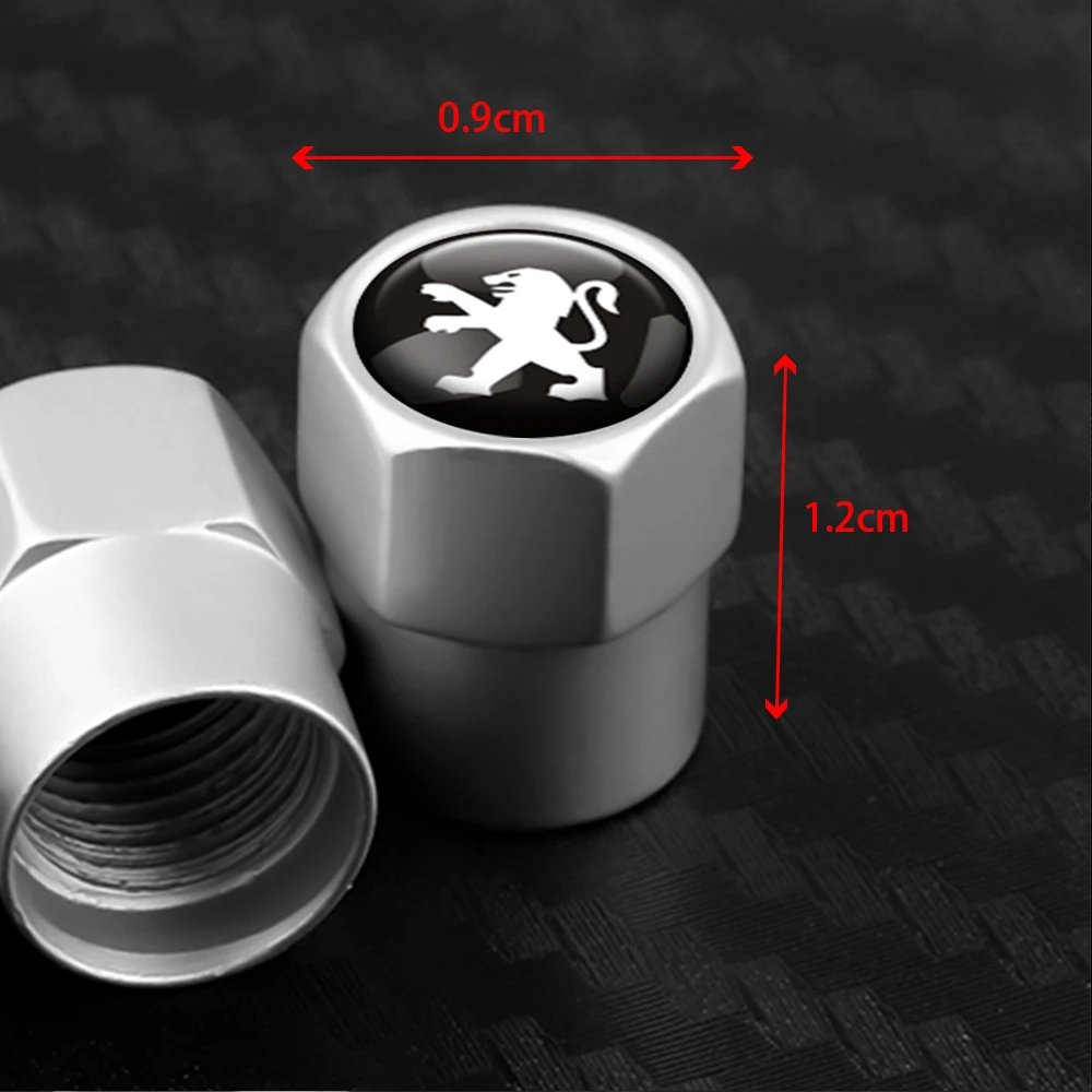 Car Tire Gate Valve Cover Leather Keychain Accessories For Peugeot 207 3008 206 208 308 307 407 508 2008 5008 107 106 205 4008 view 3