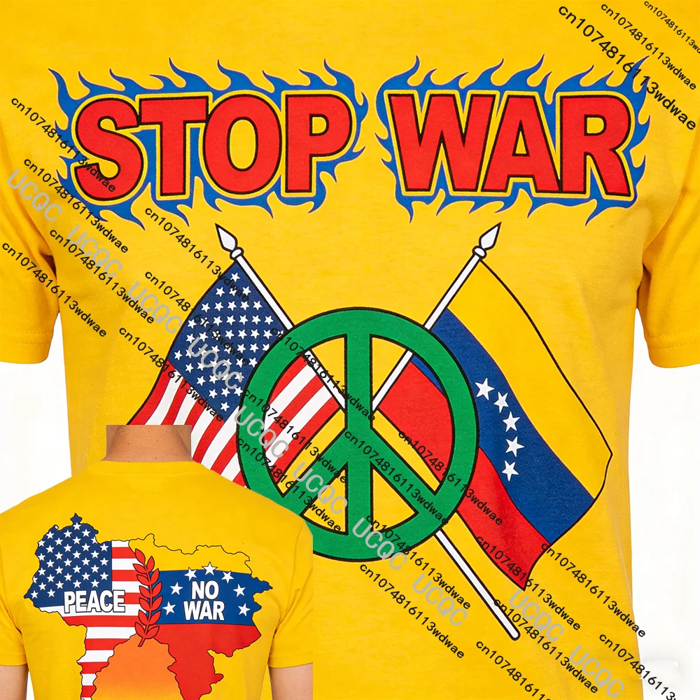 Camiseta de protesta Protest US Parade Prominent Text impreso Tops Venezuela National Fairness camiseta paz mujeres adultos justicia camisetas