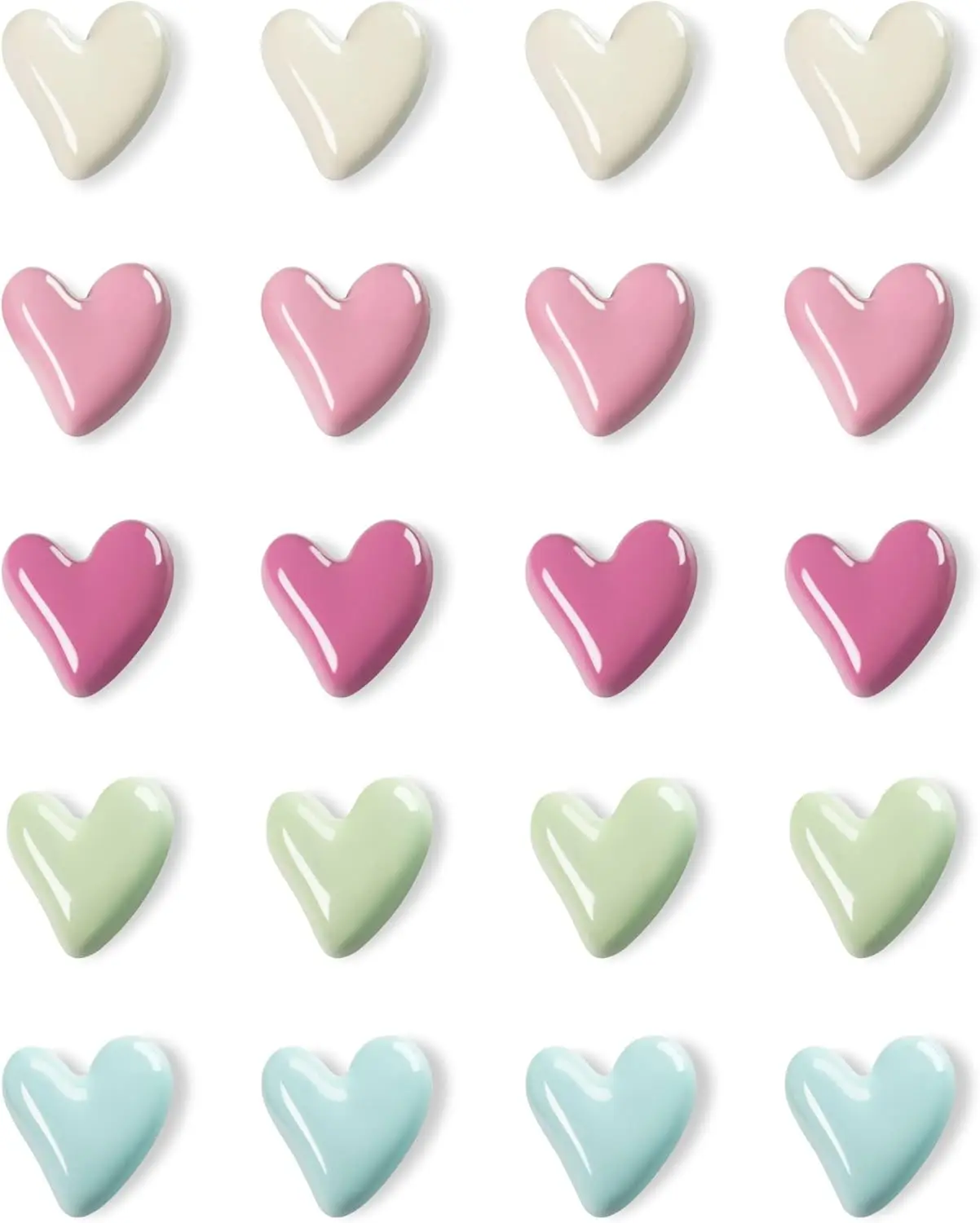 

20Pcs Fridge Magnets Cute Refrigerator Magnet, Colorful Magnets for Whiteboard Cabinet Locker, Heart Decorative Magnets f