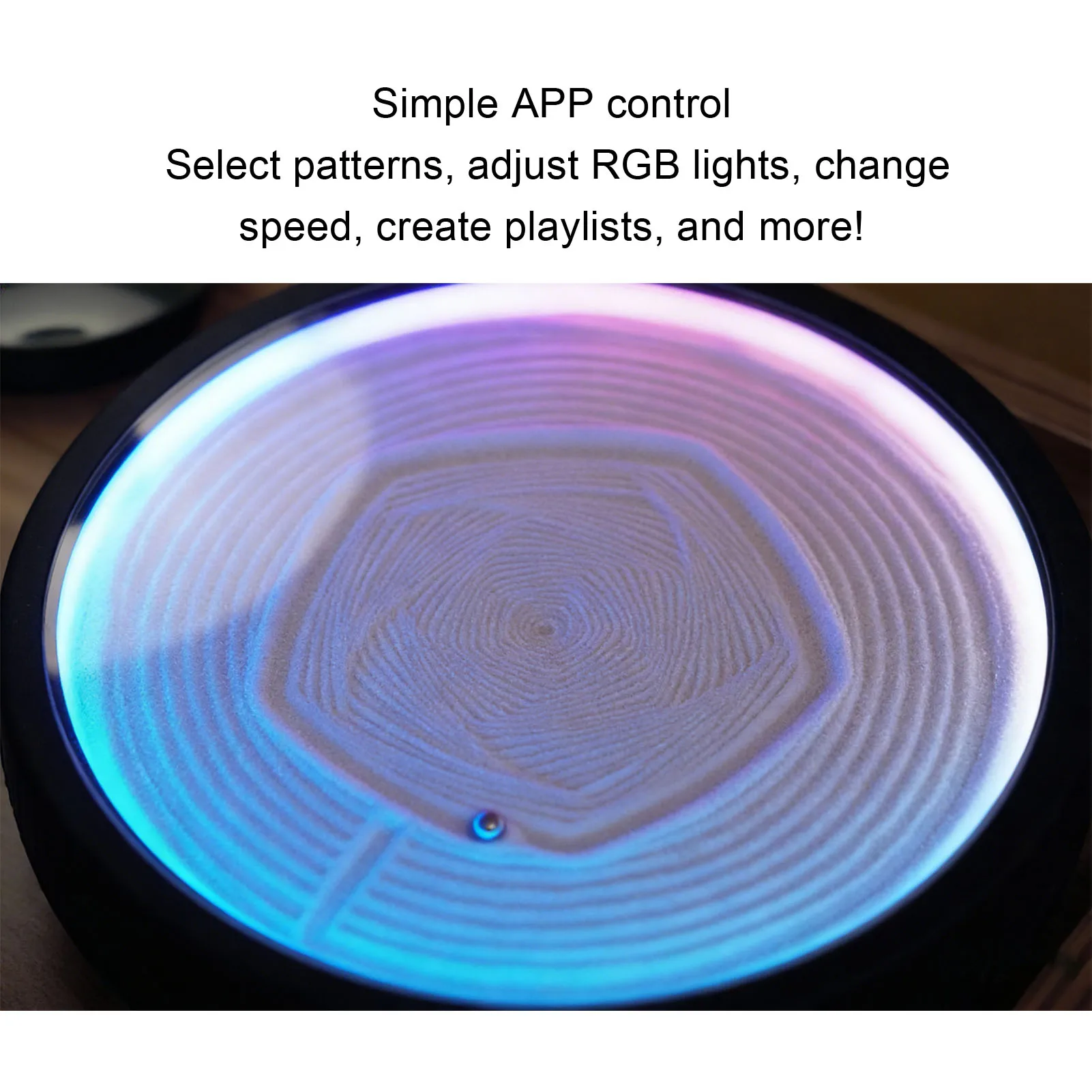 Mini Sand Painting Robot Desktop Ornament Compact Decorative Sand Art Machine Easy App Control Automatic Sand Painting Robot