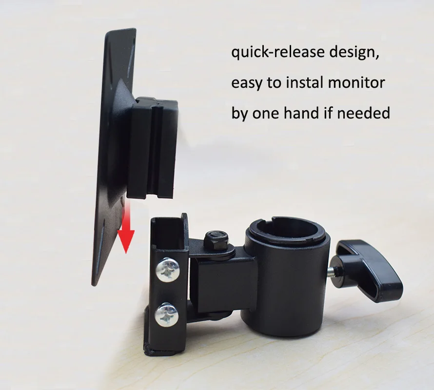 AOC6 10"-27" 24" lifting up down 15kg all direction adjust metal monitor desktop stand single screen holder 75X75 100x100 - view 4
