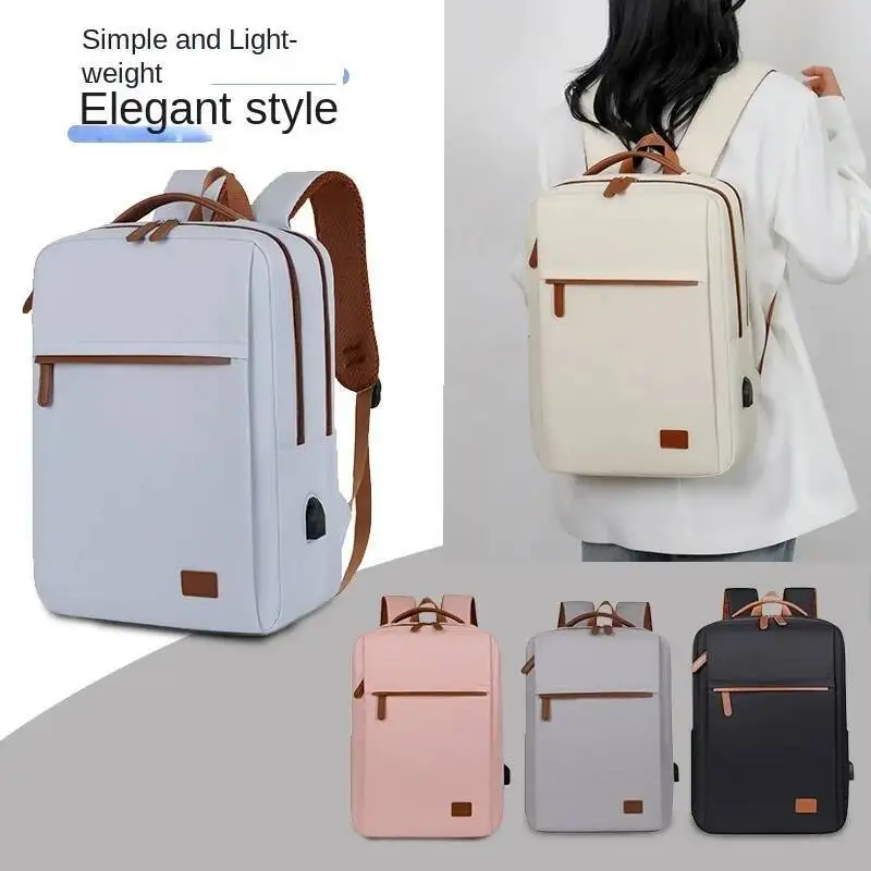 حقيبة ظهر بسيطة وخفيفة الوزن مع مقبض عربة للسفر التجاري، حقيبة كمبيوتر محمول فاخرة للتنقل #3