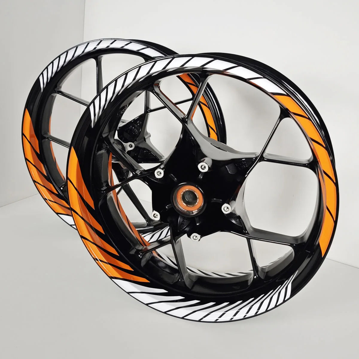 AnoleStix Motorcycle Wheel Decal Hub Rim Stripe Stickers 17 Inch Fit For YAMAHA Honda Kawasaki Suzuki BMW KTM Triumph