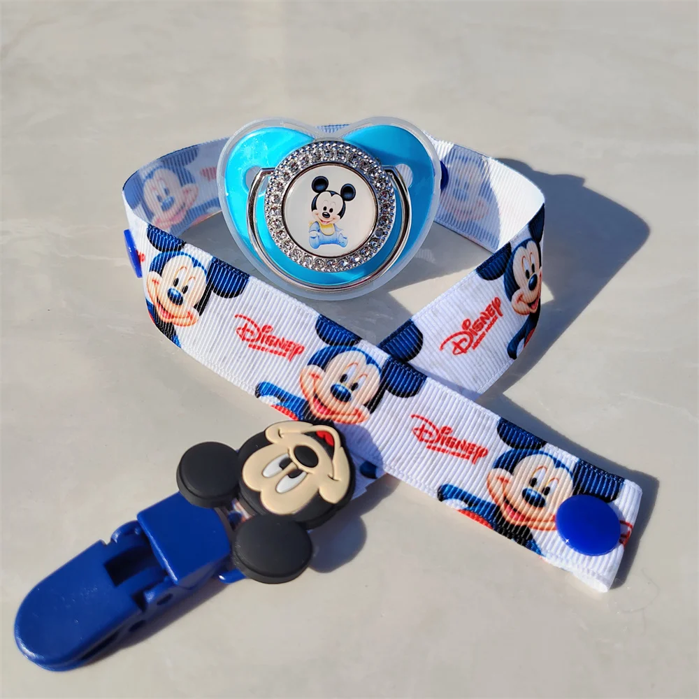 Disney 1 Adjustable Baby pacifier clip chain ribbon dummy bracket 1 pacifier Chupetas pacifier clip bracket for baby feeding