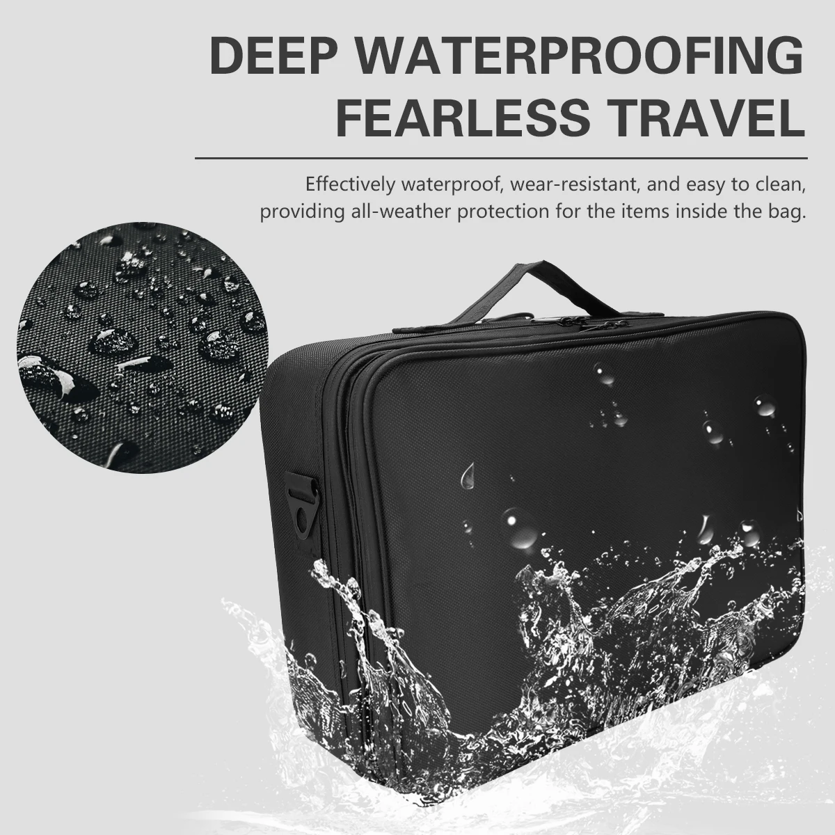 Woman Makeup Box Tools Bag Scissor Comb Hair Salon Large Capacity Storage Pouch Haircut Hand Box Case Suitcase Organizer