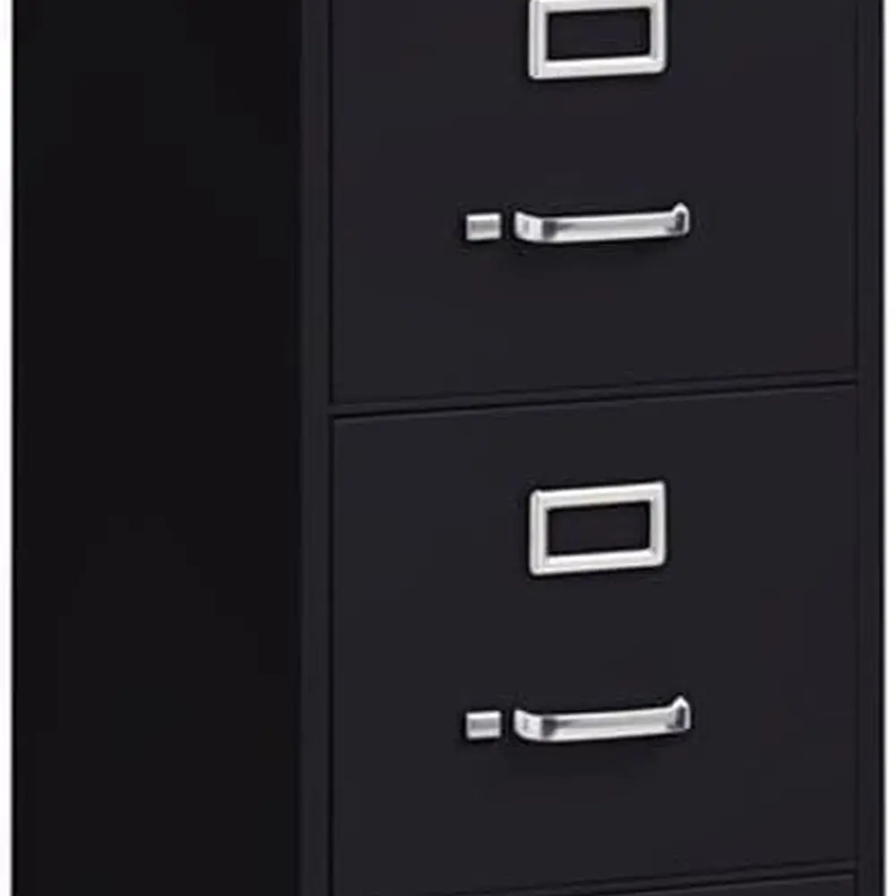 

Black 4-Drawer Letter Size Filing Cabinet, 26.5 Deep, Fully Assembled