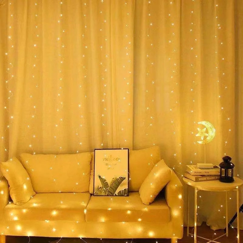 Holiday Light 3M 8 Mode USB LED Curtain Garland String Lights Fairy Light Remote Control Christmas Wedding Party Decorations image 4