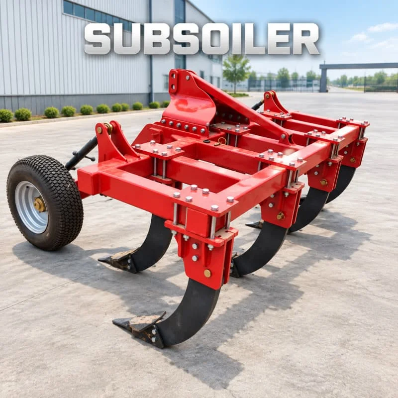 Heavy Duty Subsoiler Deep Ripper Tractor Mounted Subsoiling Plough Multi Shank Soil Loosening Machine with Depth Wheels