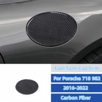 For Porsche Boxster Cayman 718 982 16-22 Carbon Fiber Car Fule Tank Cap Panel Trim Cover Decorative Sticker Exterior Accessories