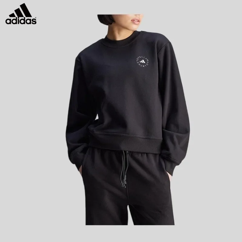 adidas Matte French Terry Crew Sweatshirt Simple Neutral All Match Multi Scene Daily WearJJ0150 1PCS
