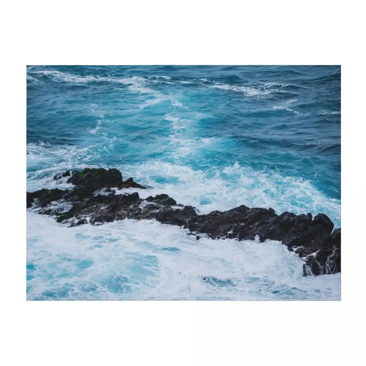 

Blue Ocean Waves Throw Blanket Custom Flannels christmas decoration Sleeping Bag Blankets