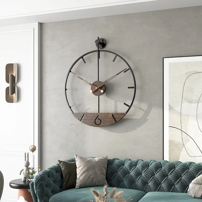 Silent Retro Wall Clock Beautiful Clockwork Bedside Decoration Wall Clock Round Accessories Reloj Cocina Pared Room Decoration