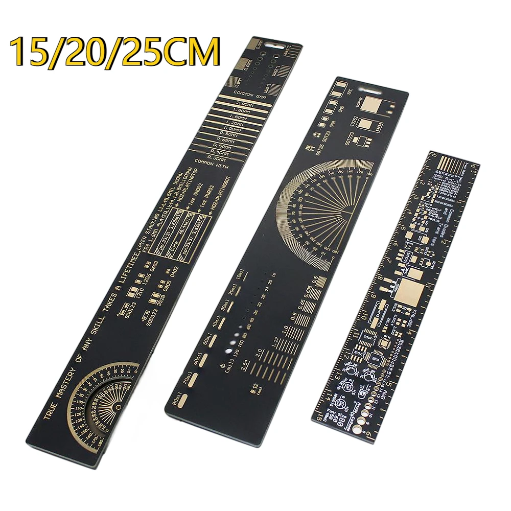 PCB Ruler 15CM 20CM 25CM Multi-functional Measuring Tool Resistor Capacitor Chip IC SMD Diode Transistor PCB Package for Arduino