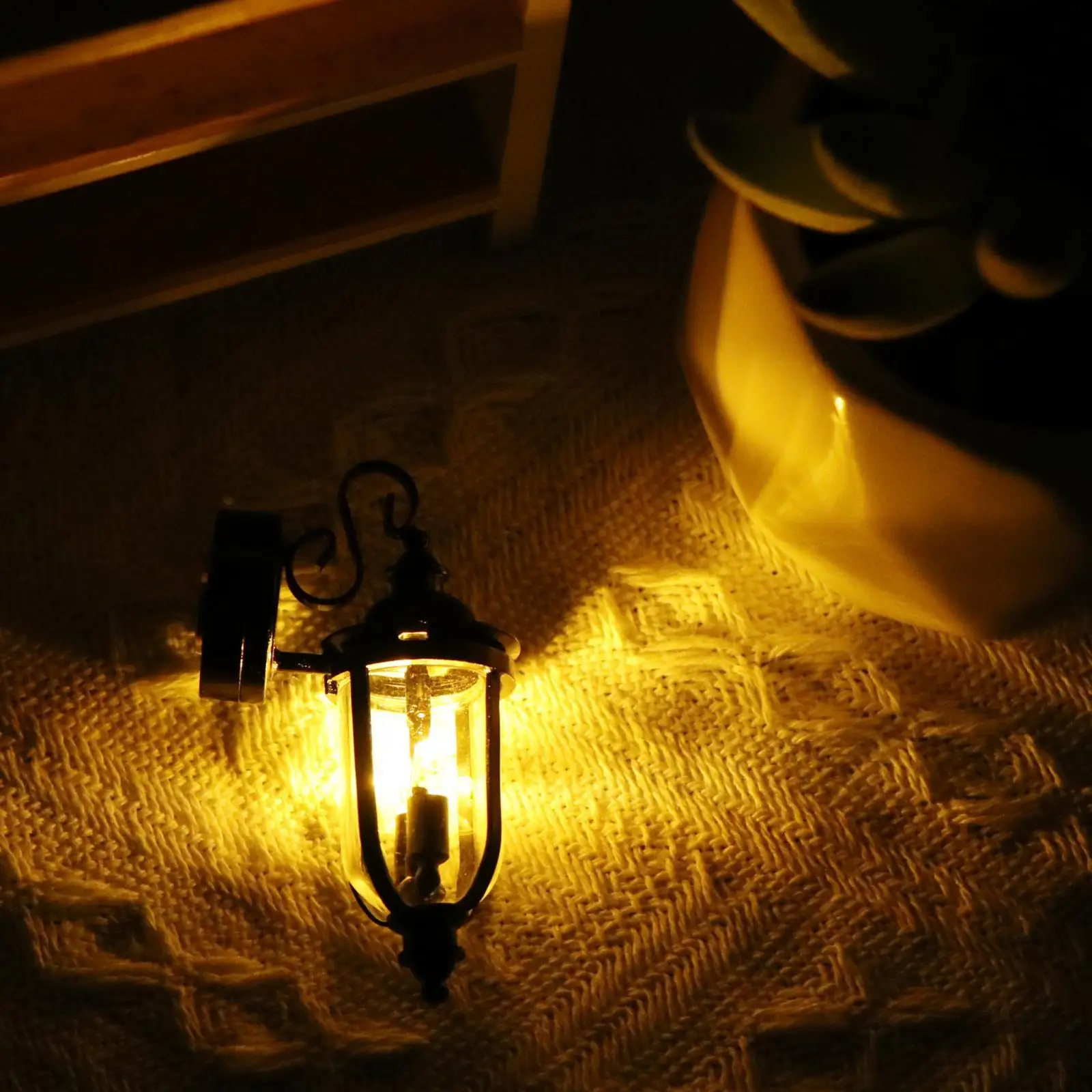 

1:12 Dollhouse LED Wall Lamp Furniture Ornaments for Bedroom Dining Room
