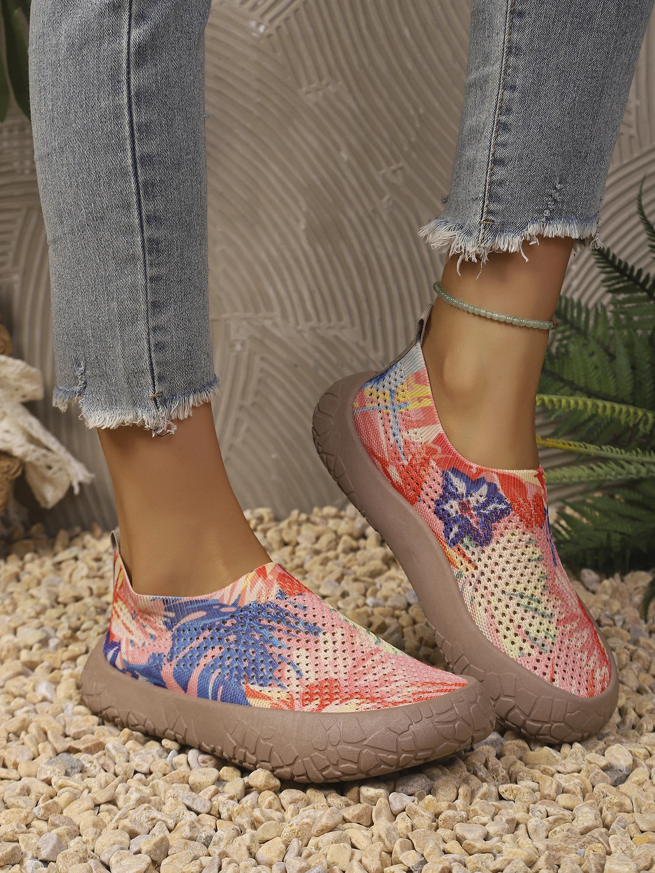 2026 Frühling Herbst Damen Slip-On Sneaker mit Sonnenblumenmuster, Leichte Atmungsaktive Rutschfeste Mesh-Herbst-Wanderschuhe, Park-Light-Wanderschuhe – Detail 18
