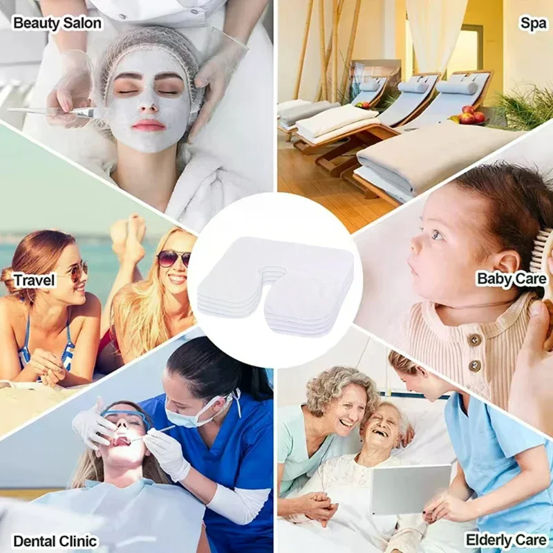 Microfiber Head Pad Towels U-Shaped Facial Pillow Covers Thickened Headrest Cushion Facial Care Beauty SPA Massage Supplies