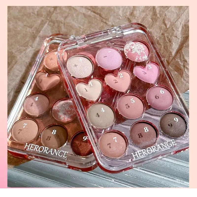 Calculadora amor paleta de sombra 12 cores fosco perolado brilho não-vo pó terra cor sombra maquiagem dos olhos
