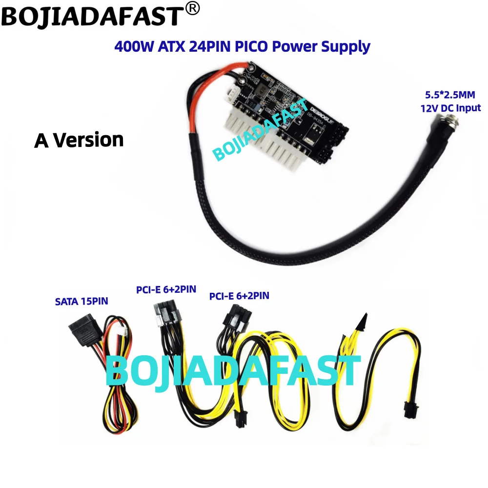 400W Output Pico PSU Power Supply Module 12V Input DC Connector For Mini Computer Case & GPU Graphics Card