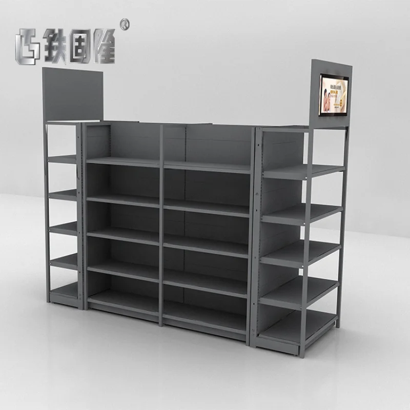 (customized)Supermarket Gondola Shelving Supermarket Rack Display Used To Market