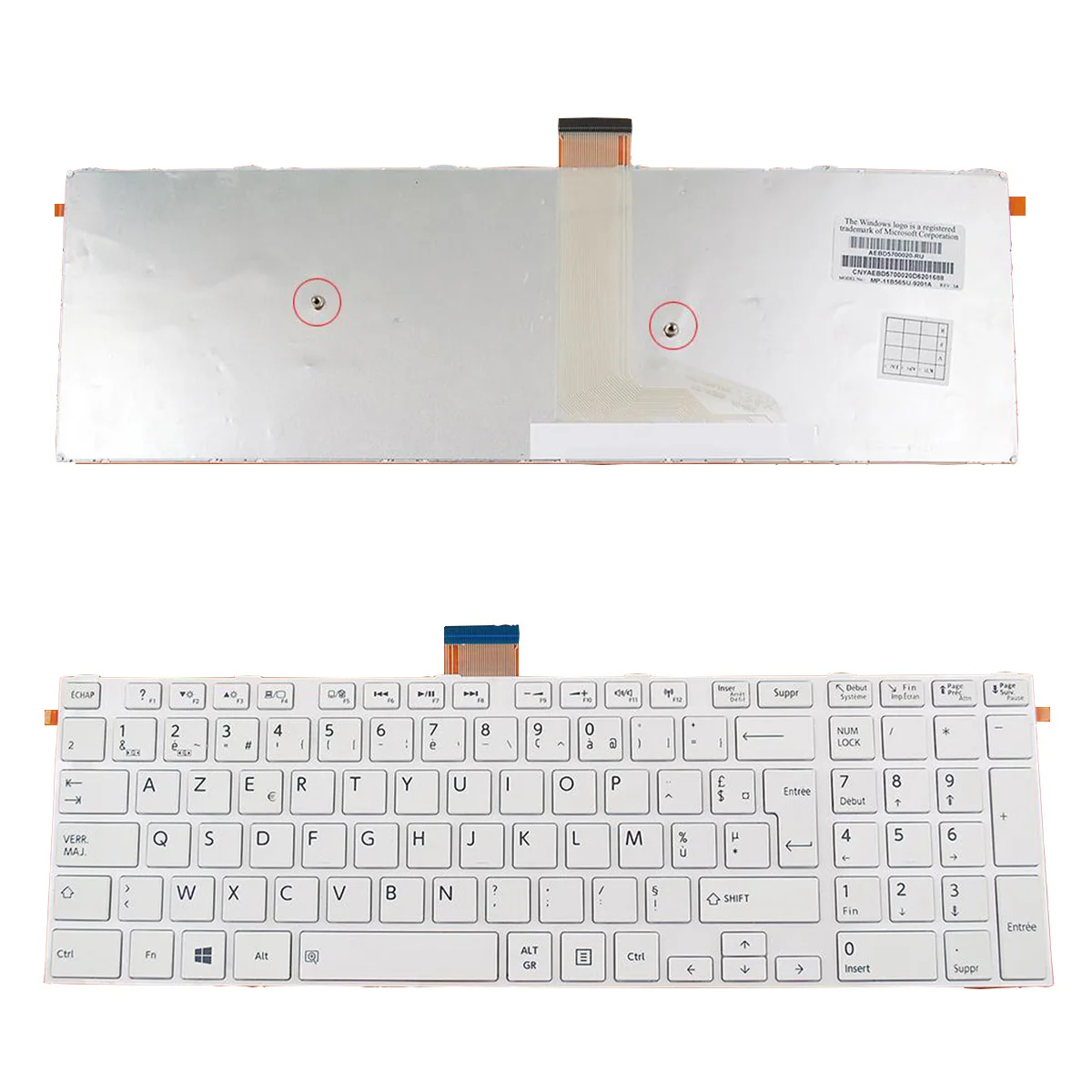 Siakoocty laptop keyboard for Toshiba Satellite S50 S50-A S50D-A S50T-A FR layout with white frame new original