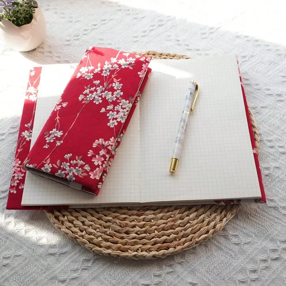A5 A6 Wochen Rot Lila Blume Notebook Cover Planer Fall Cover Schutzhülle Journal Cover Schutz Büro Schreibwaren – Detail 2