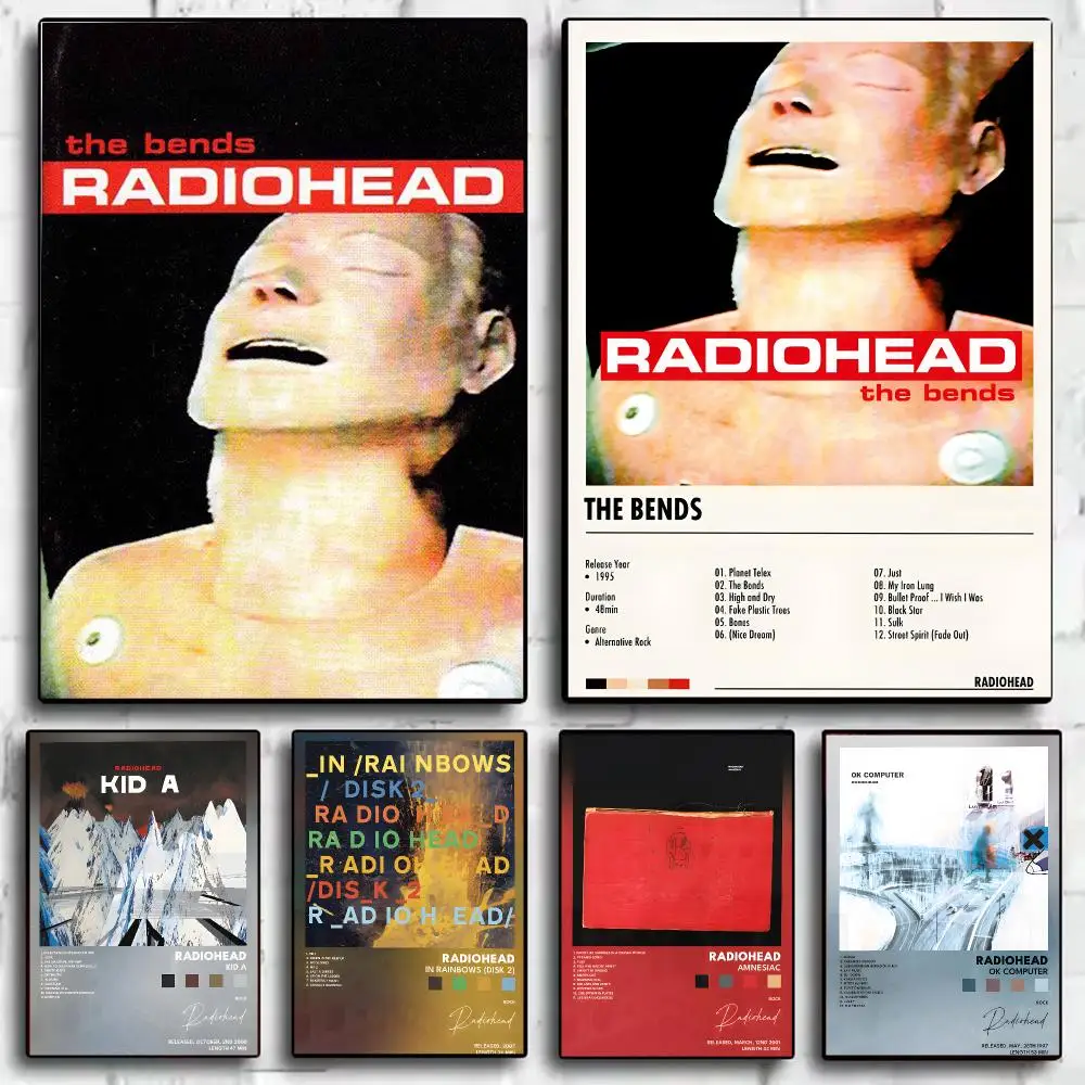 Rock Band R-Radiohead Poster Wall Art Poster Print Decorative Artwork for Bedroom Living Room Office Home Decoration