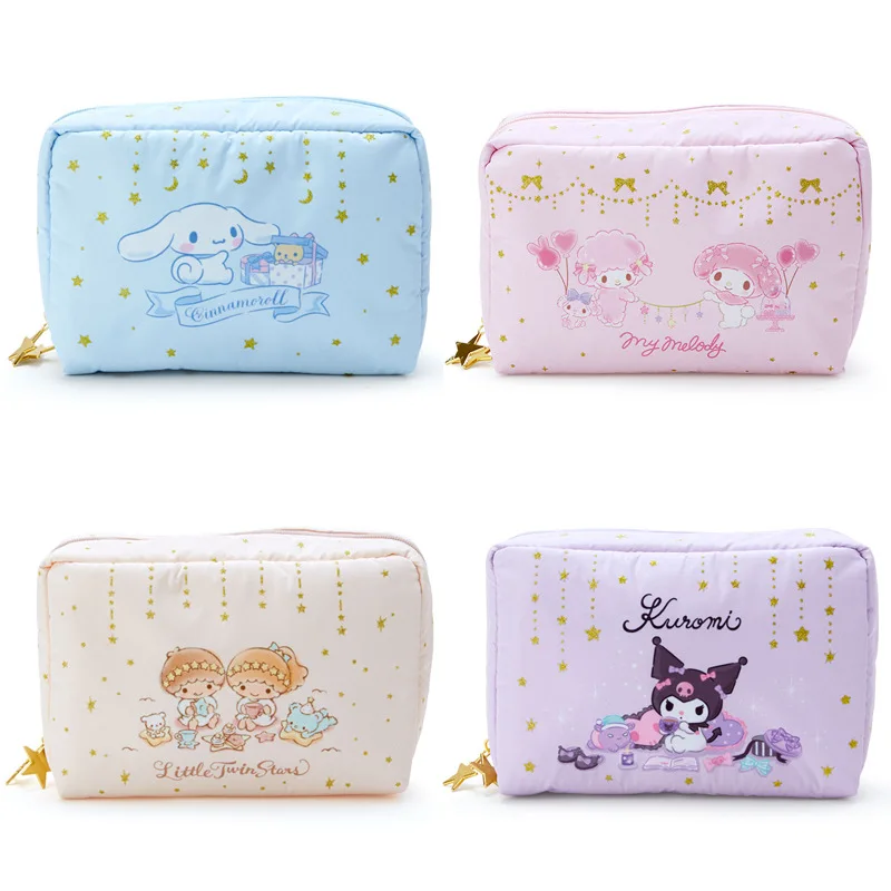Japanese Sanrio Kuromi Cinnamoroll Kawaii Handheld Makeup Bag Pencil Case Waterproof Storage Pouch New Hot for You Plus