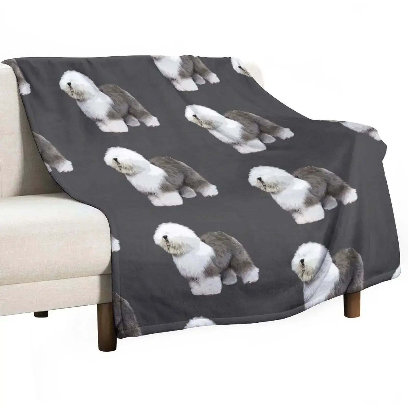 Old English Sheepdog Beauty Throw Blanket Bed for babies Luxury Designer Hair Soft Beds Nap Blankets
