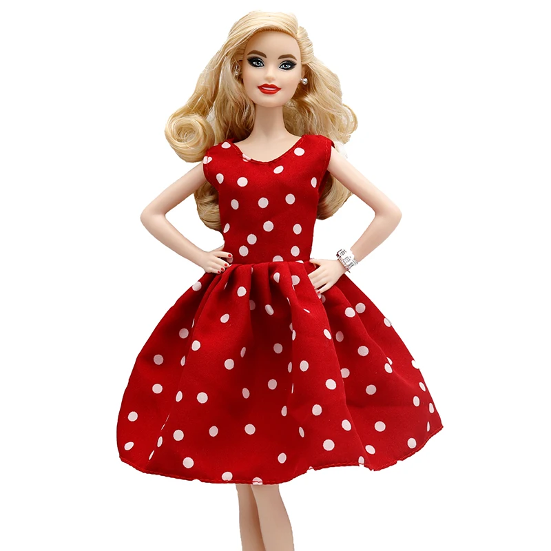 Doll clothing New 30cm 1/6  Wave point Four colors dress Daily Wear Accessories Clothes for Barbies doll