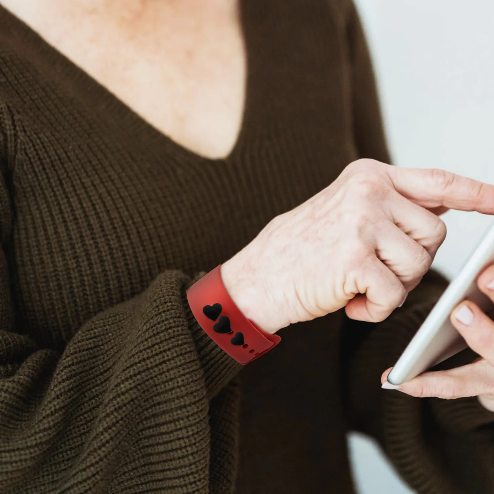 5 قطعة حلقات زخرفية معدنية ترصيع لساعة اليد سبيكة القلب سحر استبدال الملحقات زخارف حزام دقيق #4