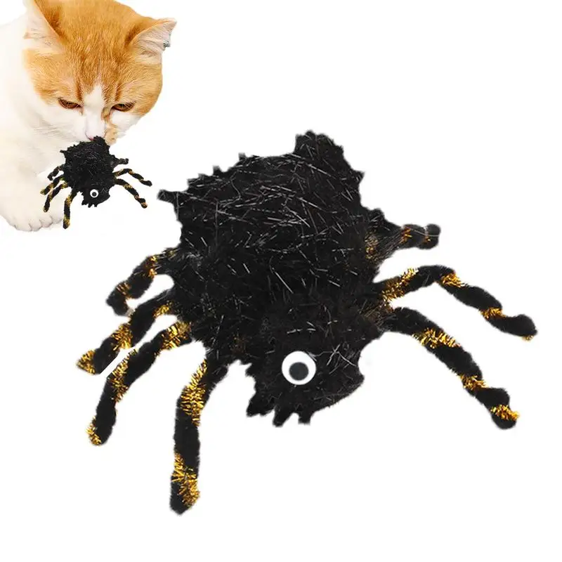 Soft Spider Toys Soft Vivid Steel Tarantula Toy Colorful Multifunctional Gag Toys For Cats Halloween Supplies Prank Prop For