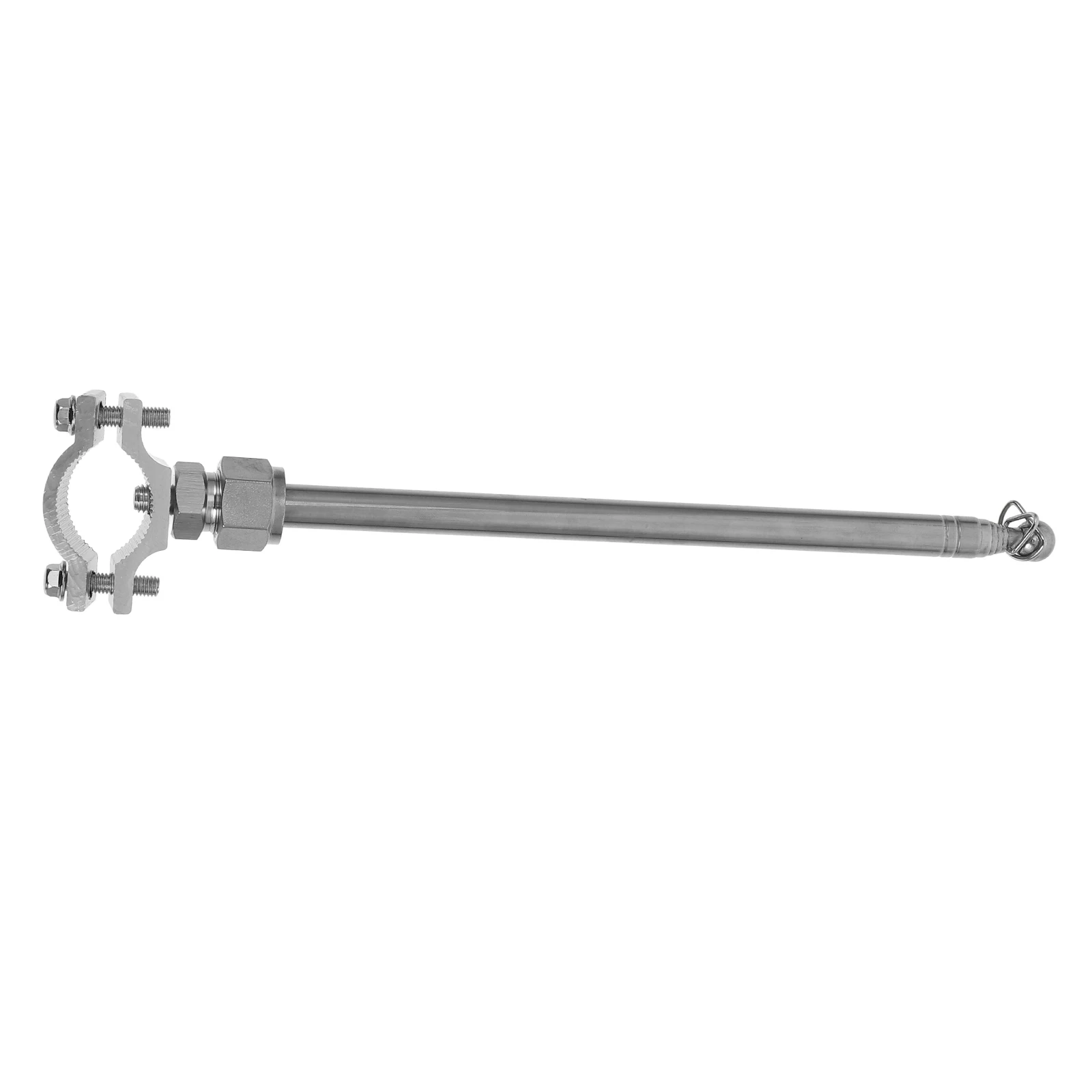 

1pc Adjustable Stainless Steel Motorcycle Flagpole Mount Universal Rear Seat Safety Flag For Bike Dirt Bike Telescopic Design