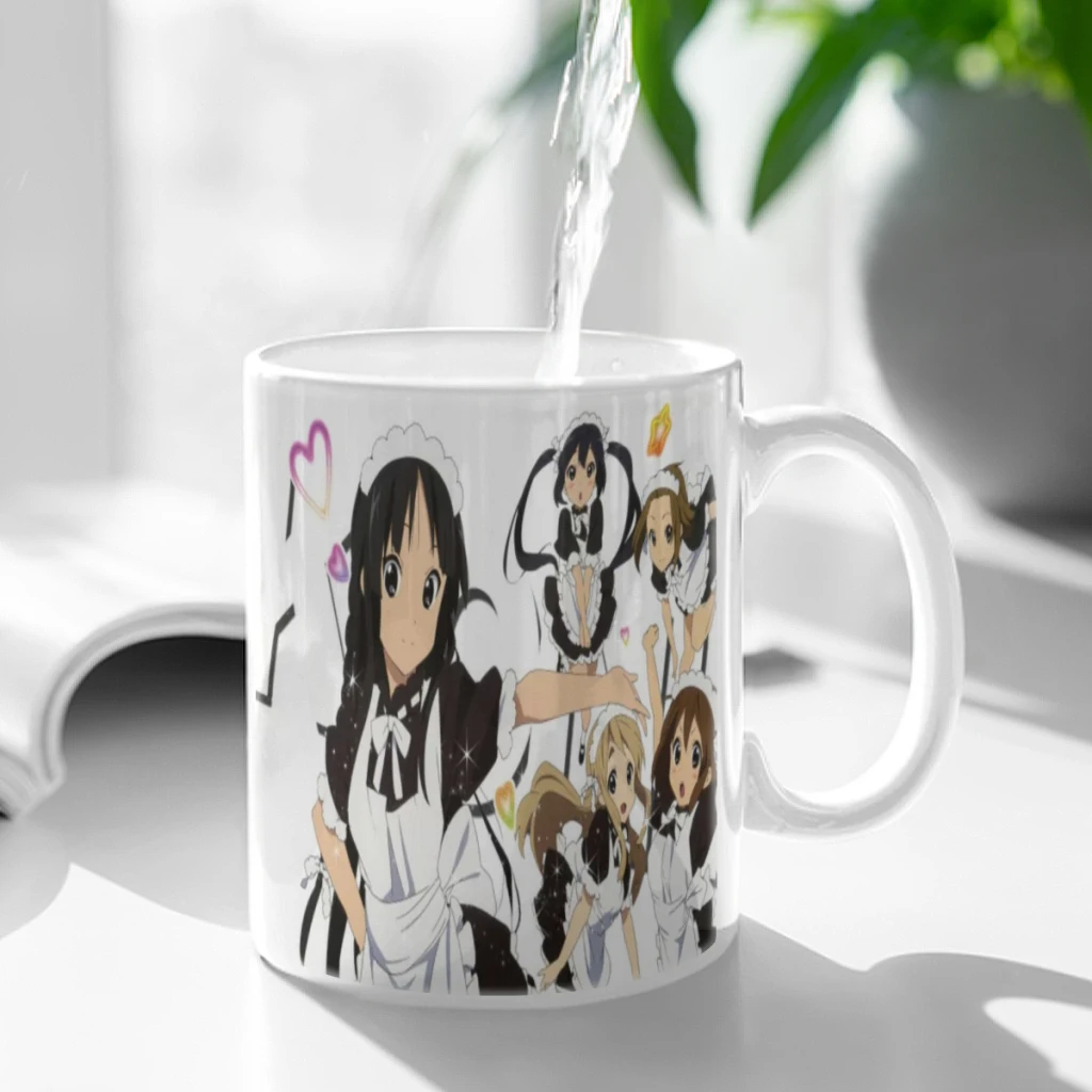 New K-ON Anime Cartoon Milk Mocha Cup Coffee Tea Cup Cute Animal Breakfast Dessert 11oz Milk Water Cup Gift