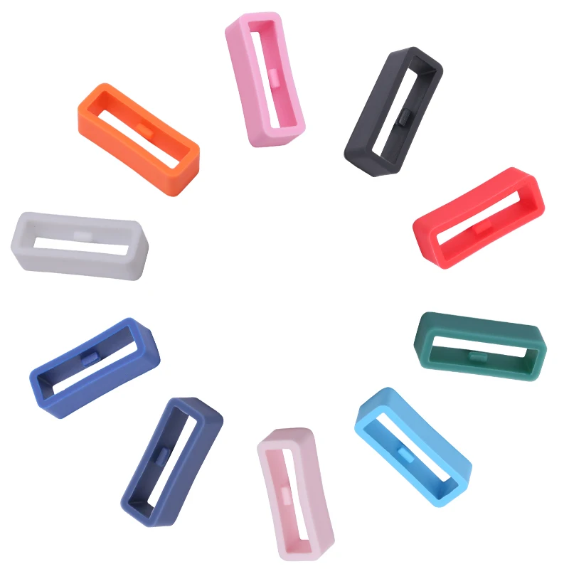 

4Pcs Silicone Keeper Holder Loop Fastener Activity Ring 16mm 18mm 20mm 22mm 24mm 26mm Rubber Leather WatchBand Strap Accessorie