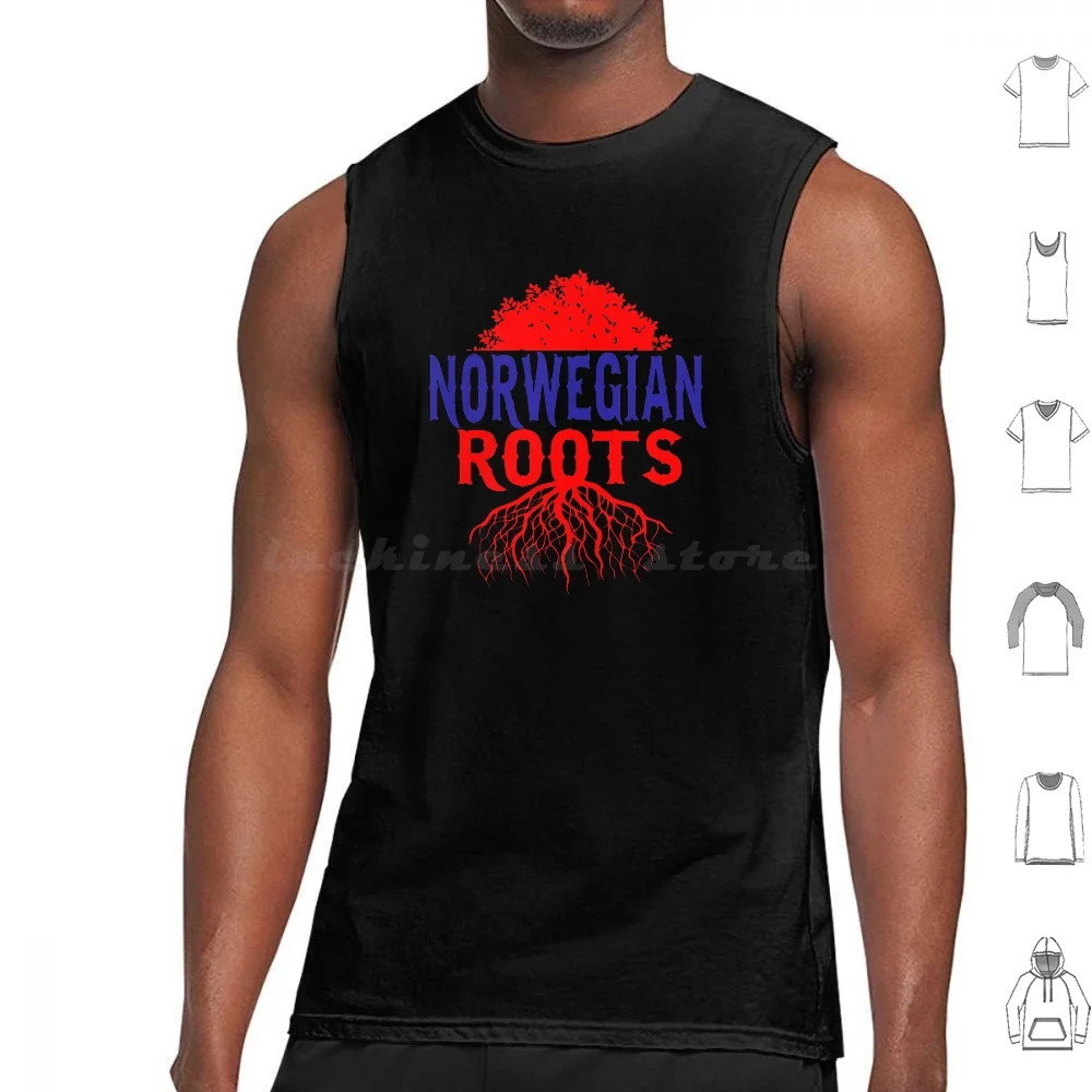 Norwegian-Norway Patriot Gift Tank Tops Print Cotton Norway Mythology Norwegian Constitution Day Norwegian Nordic Viking