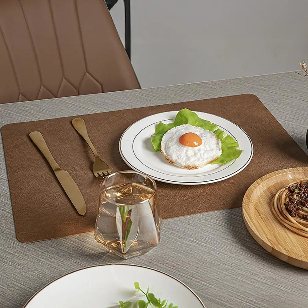 Heat-insulating Placemats Reusable Placemats Double-sided Waterproof Placemat Oil-proof Heat Resistant Coaster for Restaurant