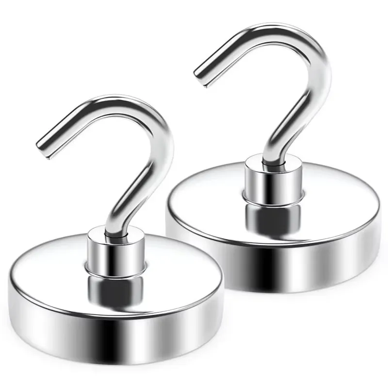 1/10/20PCS Metal Strong Magnetic Hooks Wall-Mounted Heavy Duty Magnet Hook Key Coat Hanging Hanger Home Kitchen Bathroom Storage