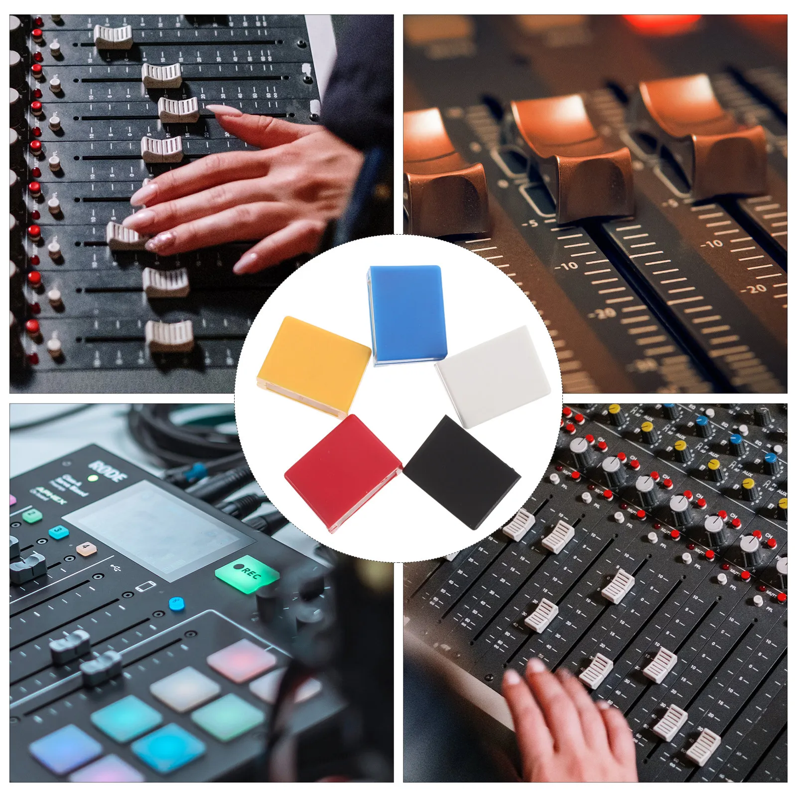10Pcs Mixer Fader Caps for Dj Equipment Audio Console Sound Board Mixing Desk Replacement Slider Knob Covers Comfort Grip