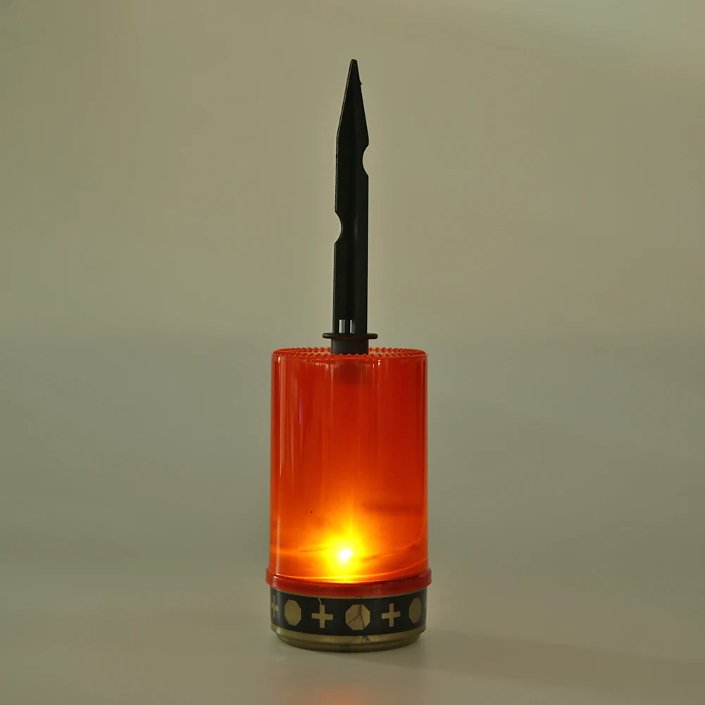 Flameless Solar Power LED Decorative Tea Light Cemetery Ritual Lawn Candle Lamp