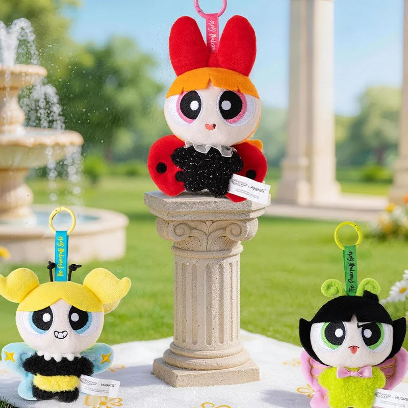 

The Powerpuff Girls Garden Series Plush ‌Doll Pendant Cute Bee Keychain Anime Periphery Blossom Bubbles Backpack Decoration